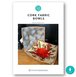 INSTRUCTIONS: Cork Fabric Bowls: DIGITAL DOWNLOAD