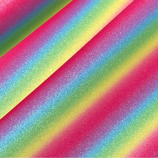 Chatham Glyn | Glitter PU Backed Fabric 'Rainbow' PRIDE: PRECUT 1/2m