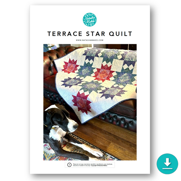 INSTRUCTIONS: Terrace Star Quilt Pattern: DIGITAL DOWNLOAD