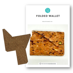 PRECUT MAKES: Folded Wallet: PRINTED INSTRUCTIONS + LARGE GRAIN CORK