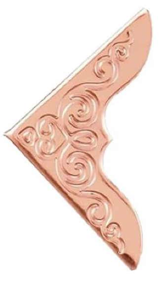 HARDWARE: Corner Protectors: 23mm Fancy Scroll Design: 1 PAIR: Rose Gold colour