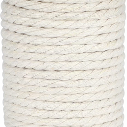 CORD: 6mm COTTON TWINE in Natural: by the ½m