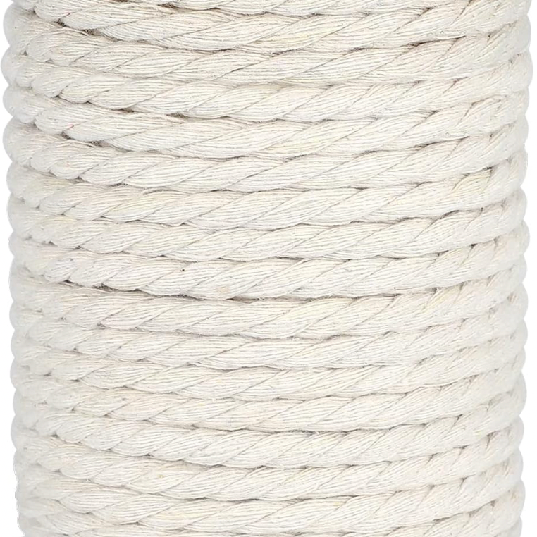 CORD: 6mm COTTON TWINE in Natural: by the ½m