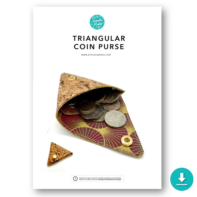 INSTRUCTIONS: Triangular Coin Purse: DIGITAL DOWNLOAD