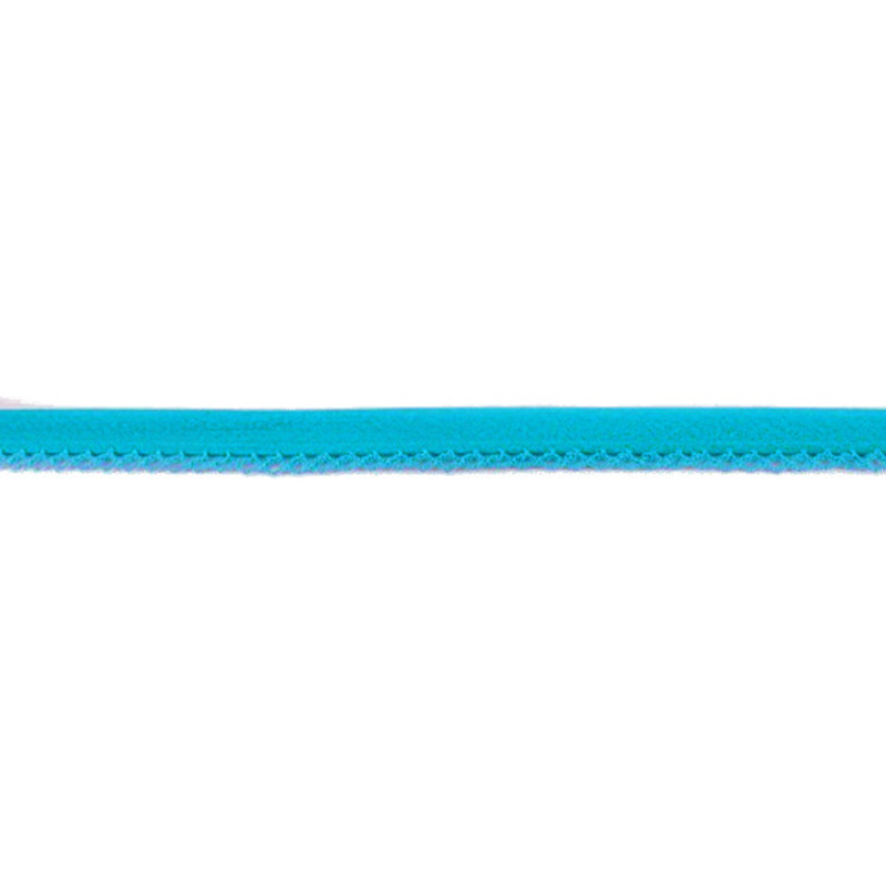 TRIM: Crochet-Edged Poplin Bias Binding (Double Fold) - 15mm width: Precut 5m: AQUA