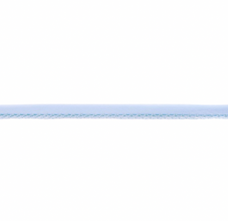 TRIM: Crochet-Edged Poplin Bias Binding (Double Fold) - 15mm width: Precut 5m: LIGHT BLUE