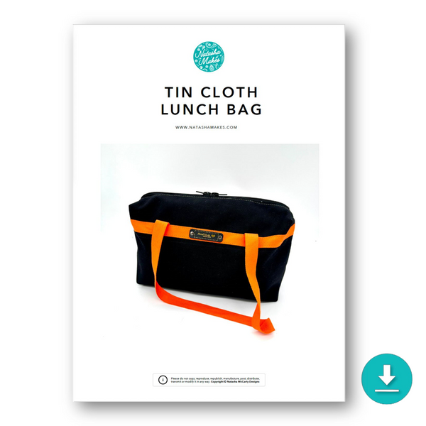 INSTRUCTIONS: Tin Cloth Lunch Bag: DIGITAL DOWNLOAD