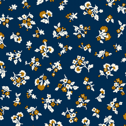 Liberty | Denim Florals 'Tumbling Blooms' Indigo 403A: by the ½m