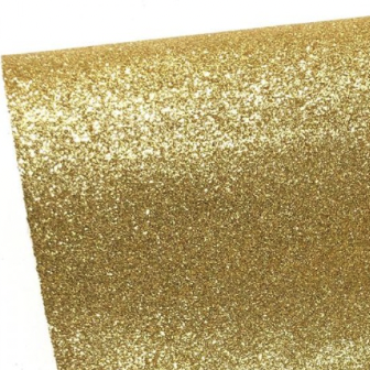 Chatham Glyn | Glitter PU Backed Fabric 'Fine' in 16A Old Gold FGLI016: PRECUT 1/2m