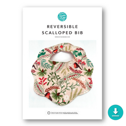 INSTRUCTIONS: Reversible Scalloped Bib: DIGITAL DOWNLOAD