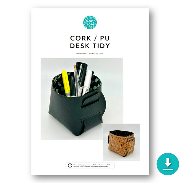 INSTRUCTIONS: Cork/PU Desk Tidy: DIGITAL DOWNLOAD