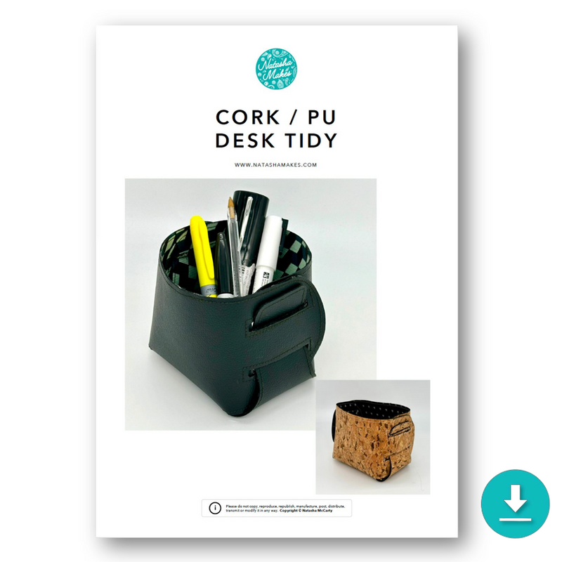 INSTRUCTIONS: Cork/PU Desk Tidy: DIGITAL DOWNLOAD