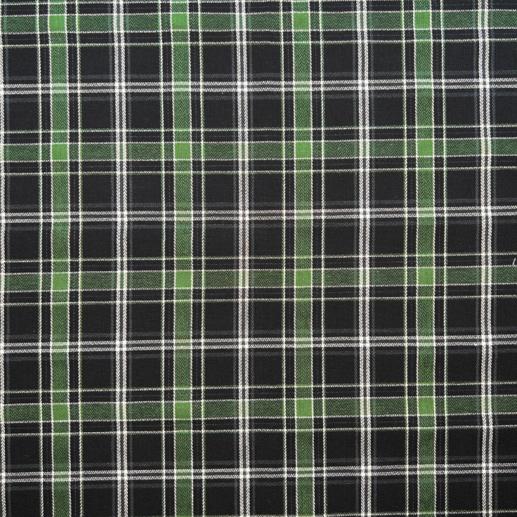 Crafty by Chatham Glyn | 100% Brushed Cotton Tartan: 140cm wide: Option 20 Green / Black: by the METRE