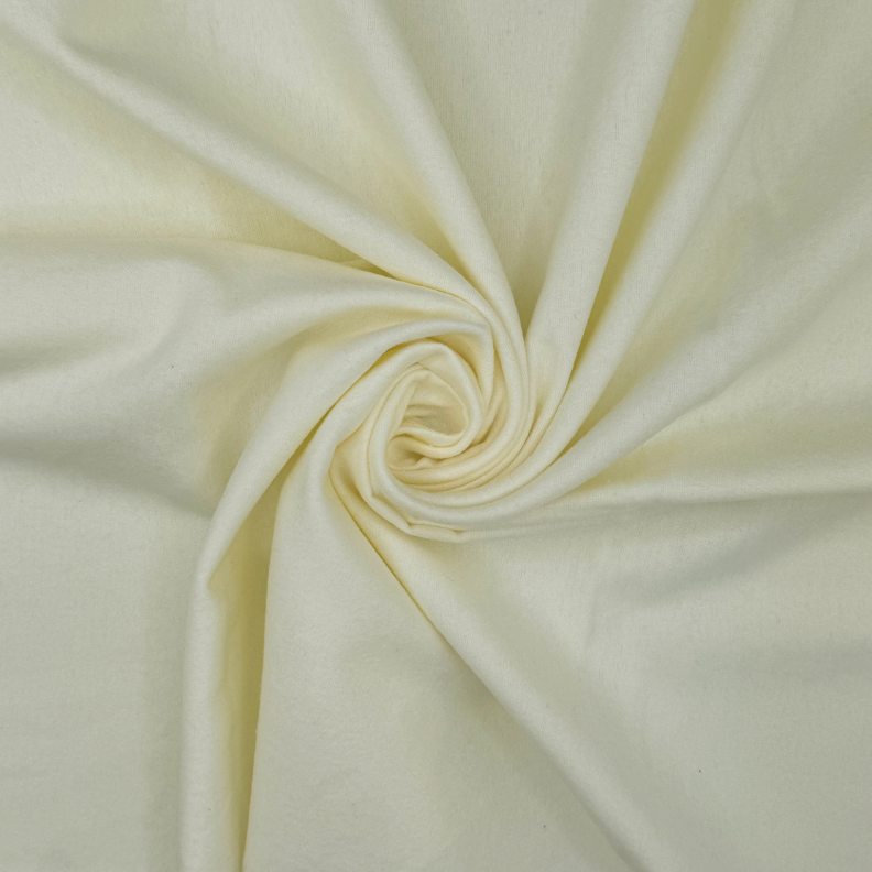 Crafty by Chatham Glyn | Plain Winceyette Brushed Cotton: 110cm wide: PW002 Cream: by The METRE