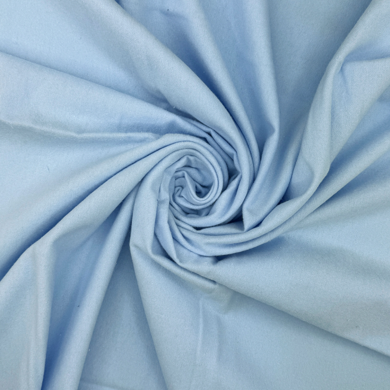 Crafty by Chatham Glyn | Plain Winceyette Brushed Cotton: 110cm wide: PW005 Pale Blue: by the METRE