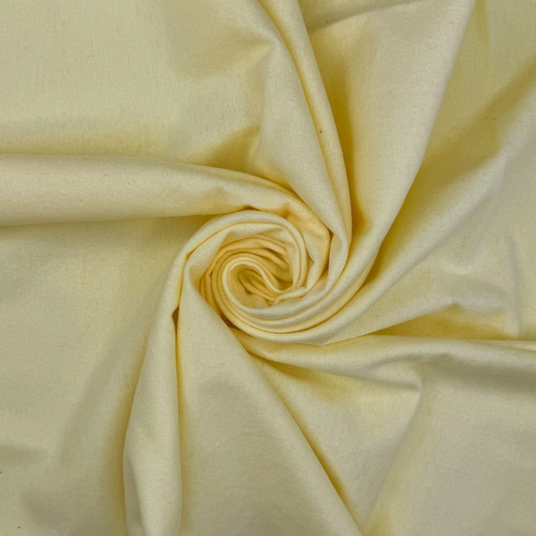 Crafty by Chatham Glyn | Plain Winceyette Brushed Cotton: 110cm wide: PW003 Lemon: by the METRE