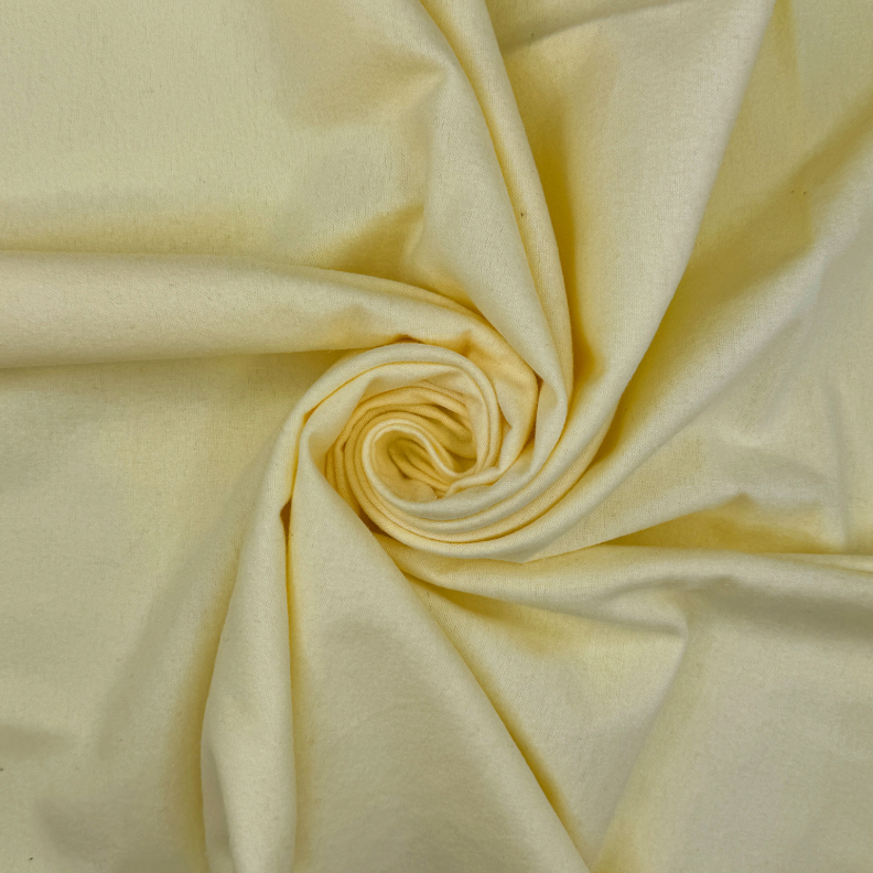 Crafty by Chatham Glyn | Plain Winceyette Brushed Cotton: 110cm wide: PW003 Lemon: by the METRE