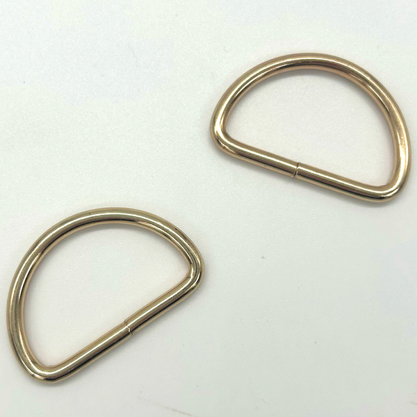 HARDWARE: 38mm D Rings: One Pair (2 Pieces): Gold colour