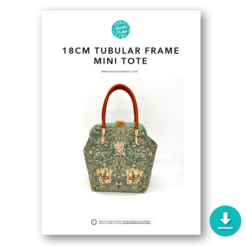 INSTRUCTIONS: 18cm Tubular Frame Mini Tote: DIGITAL DOWNLOAD