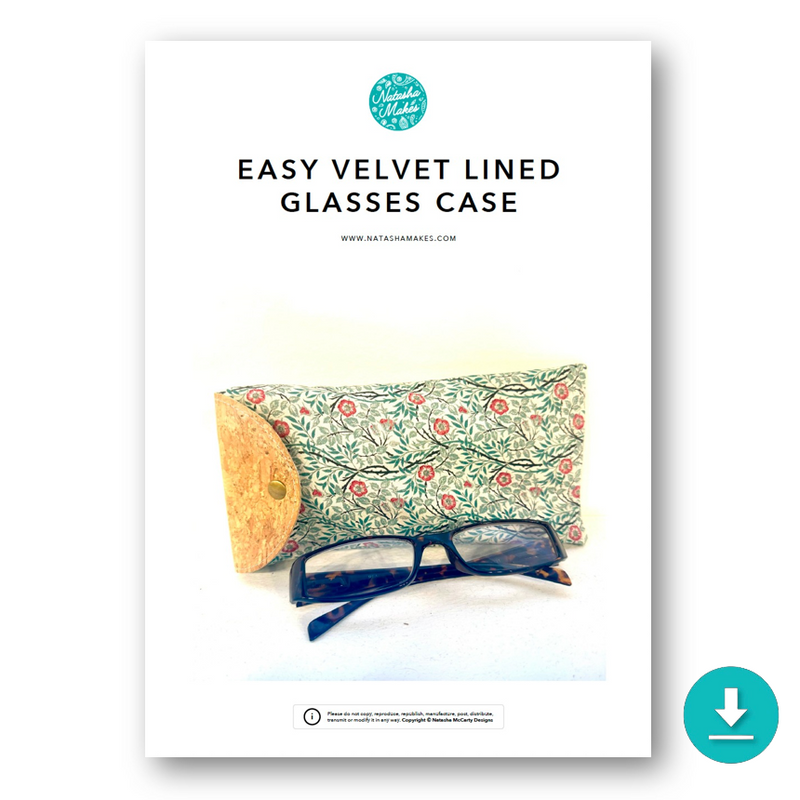 INSTRUCTIONS: Easy Velvet Lined Glasses Case: DIGITAL DOWNLOAD