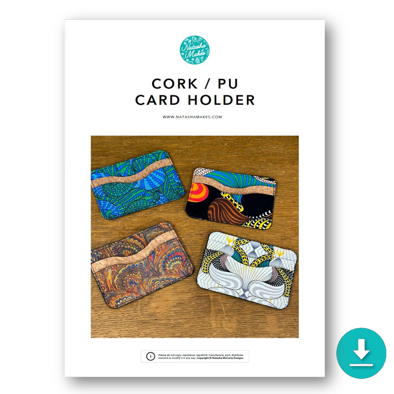 INSTRUCTIONS: Cork/PU Card Holder: DIGITAL DOWNLOAD