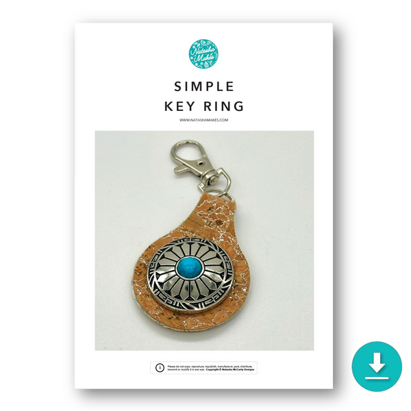 INSTRUCTIONS: Simple Key Ring: DIGITAL DOWNLOAD