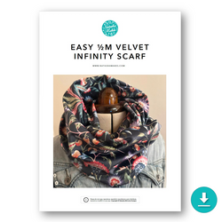 INSTRUCTIONS: Easy ½m Velvet Infinity Scarf: DIGITAL DOWNLOAD