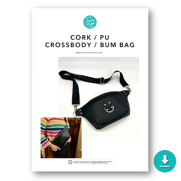 INSTRUCTIONS: Cork / PU Crossbody / Bum Bag: DIGITAL DOWNLOAD