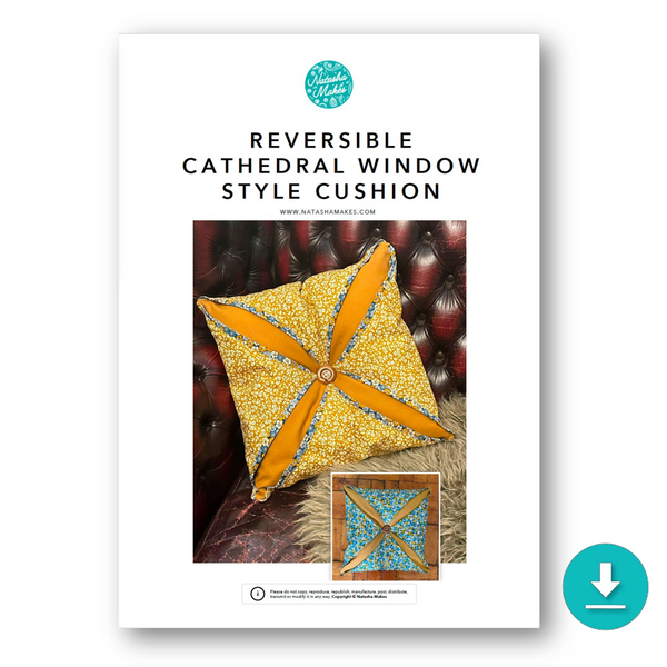 INSTRUCTIONS: Reversible Cathedral Window Style Cushion: DIGITAL DOWNLOAD