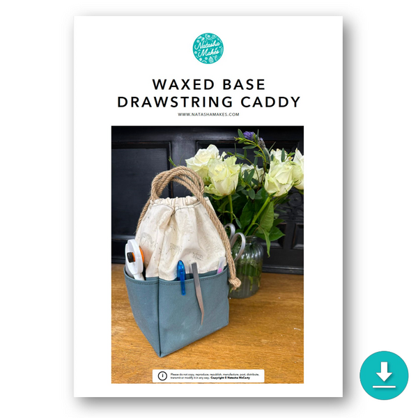 INSTRUCTIONS: Waxed Base Drawstring Caddy: DIGITAL DOWNLOAD