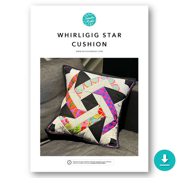 INSTRUCTIONS: Whirligig Star Cushion: DIGITAL DOWNLOAD