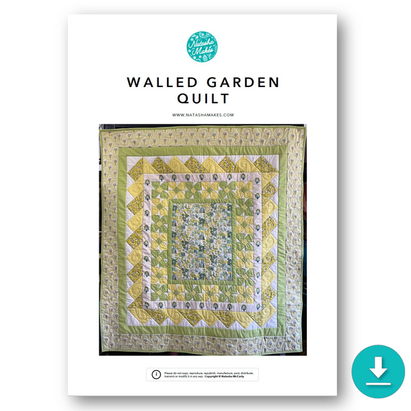 INSTRUCTIONS: Walled Garden Quilt: DIGITAL DOWNLOAD