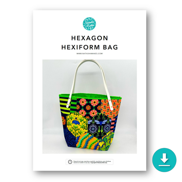 INSTRUCTIONS: Hexagon Hexiform Bag: DIGITAL DOWNLOAD