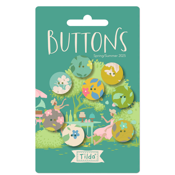 BUTTONS: Tilda | Sunday Brunch: Fabric Covered Buttons 400068: 16mm Size