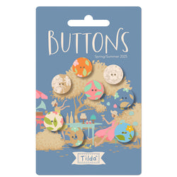 BUTTONS: Tilda | Sunday Brunch: Fabric Covered Buttons 400069: 14mm Size