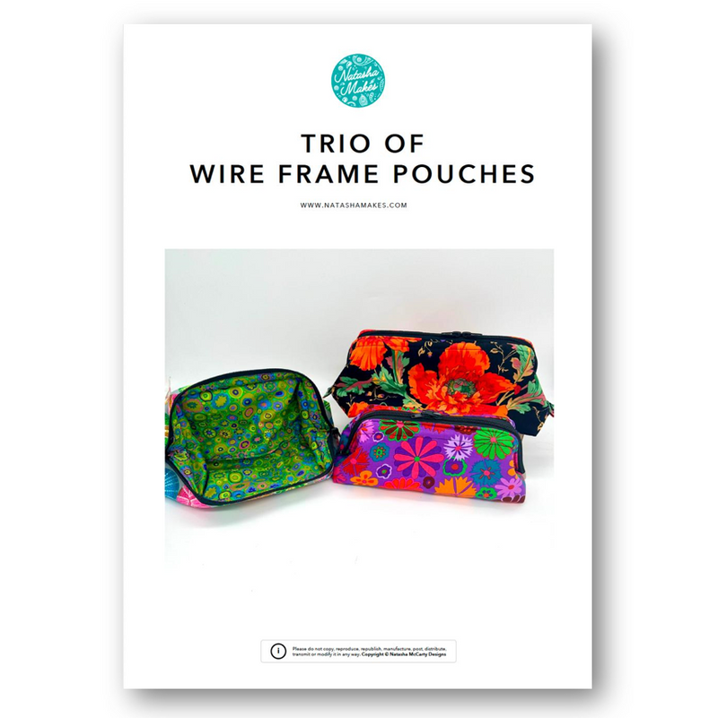 INSTRUCTIONS: Trio of Wire Frame Pouches: PRINTED VERSION