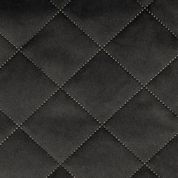 Chatham Glyn | Crafty Velvets 'Quilted Plain' QCVP005 Black: by the ½m