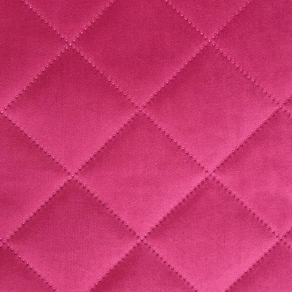 Chatham Glyn | Crafty Velvets 'Quilted Plain' QCVP011 Hot Pink: by the ½m