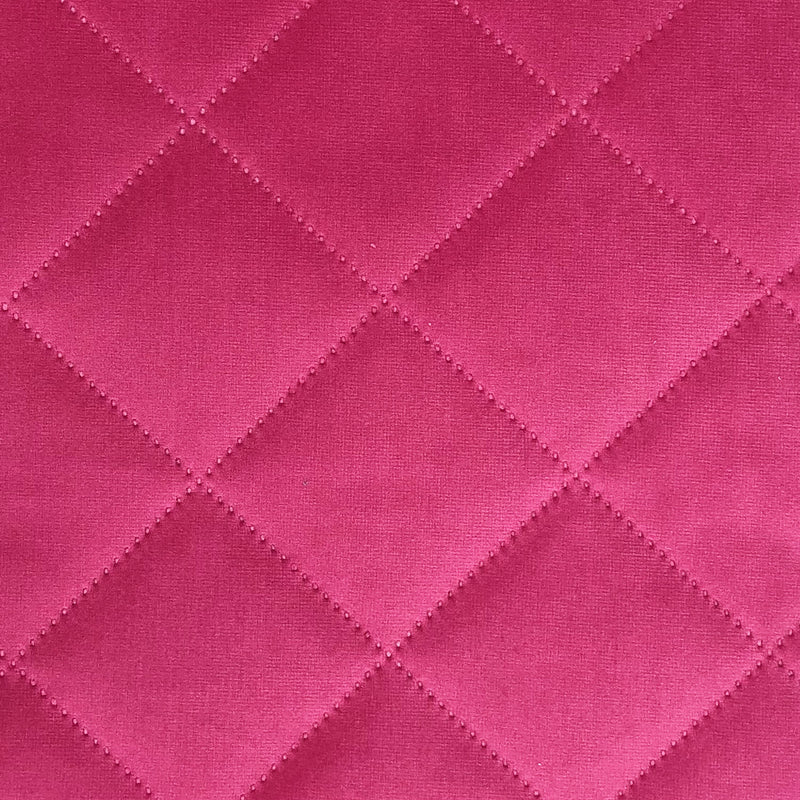 Chatham Glyn | Crafty Velvets 'Quilted Plain' QCVP011 Hot Pink: by the ½m