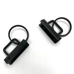 HARDWARE: Set of 2 Key Fobs: 1.5": Gun Black Colour