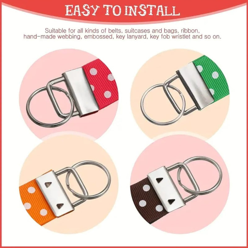 HARDWARE: 60-Piece Key Fob & Keychain Set: x20 Key Fobs, x20 Keychain Tassels, x20 Keychain Hooks