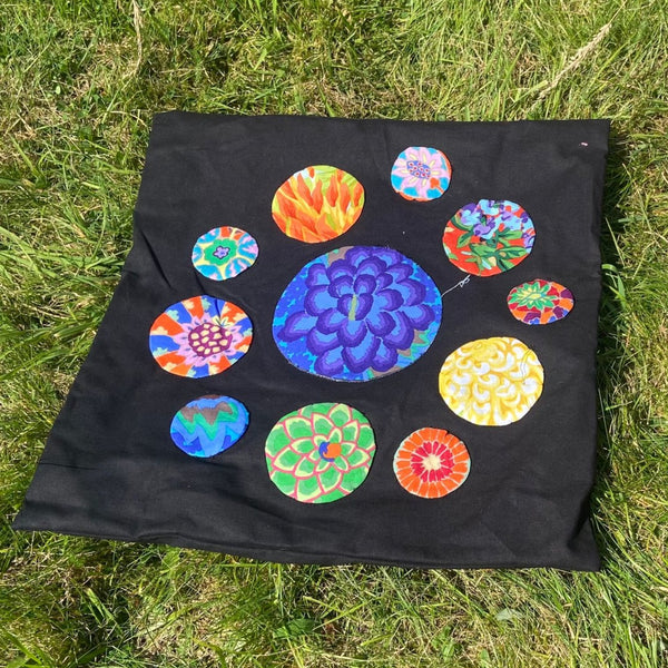 SAMPLE SALE: BK CUSHION COVER: Kaffe Fassett Collective 'Circles' on Black