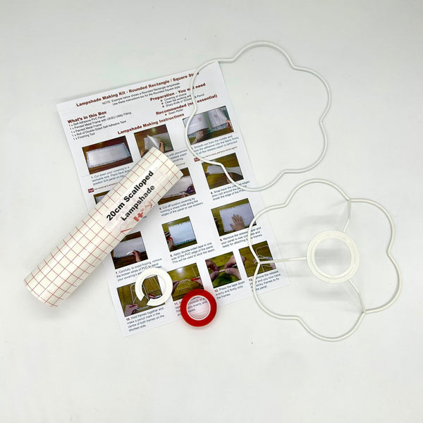 Lampshade Making Kit: 20cm SCALLOPED