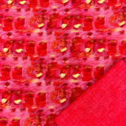 Half Metre Heaven: George Mendoza | Dance of Dreams 'Peppermint Parade' Red PWGM029.RED with Linen Texture Coral