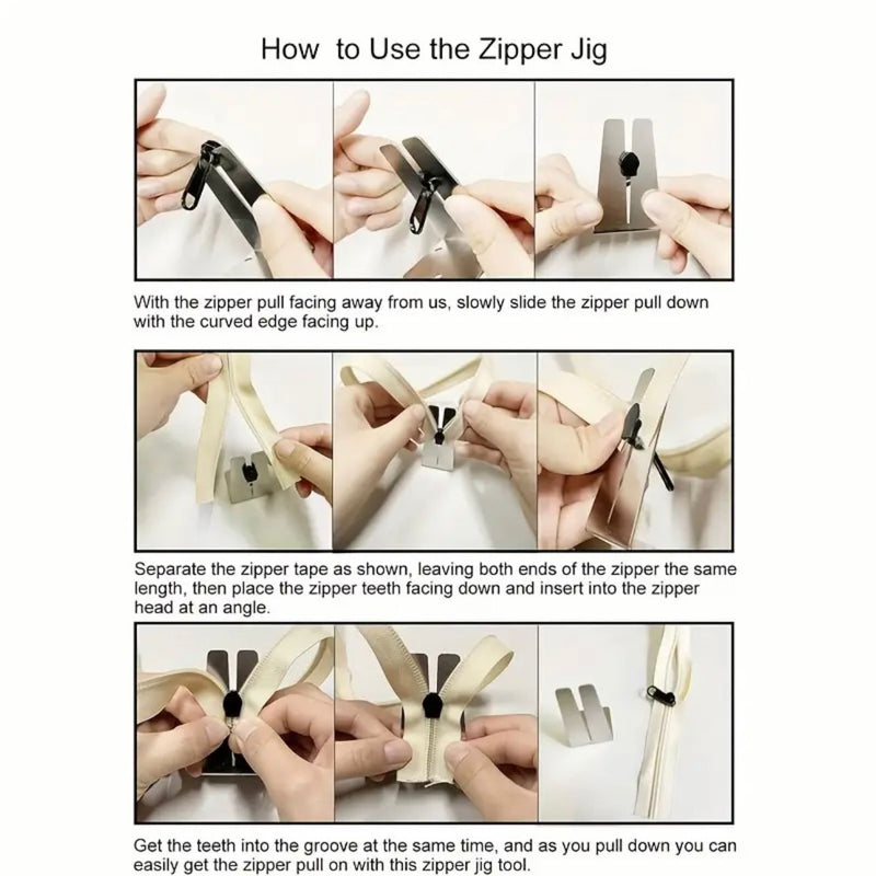 TOOL: Stand-up Zipper Jig/ Zip Pull Tool