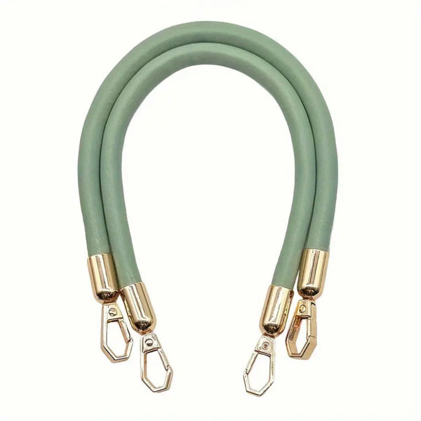 HARDWARE: 40cm Detachable PU Leather Bag Straps with Clasp Attachment: One Pair in MINT