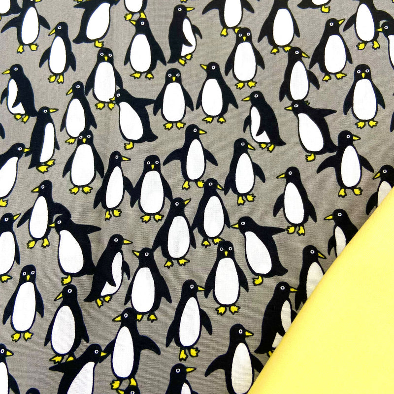 Half Metre Heaven: Sevenberry | Animal World 'Penguins' 850459D1-4 Grey with Buttercup