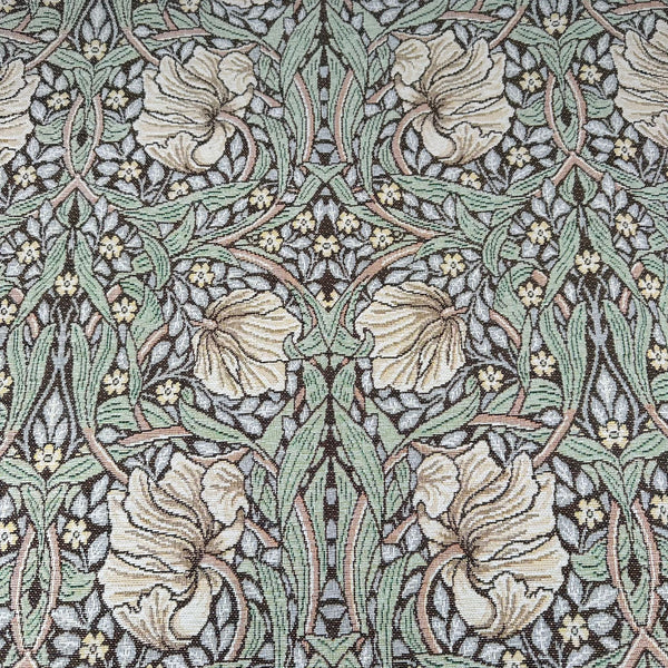 Chatham Glyn | Luxury Chenille Feel Tapestry Fabric 'Pimpernel' Earth: by the METRE