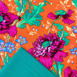 Half Metre Heaven: Kaffe Fassett Collective | August 2024 'Papaver' Red PWPJ127.RED with Emerald