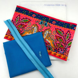 KIT: Odile Bailloeul's Velvet Border Pencil Case: 'TIGRE' Rose / 'TIGER' Pink